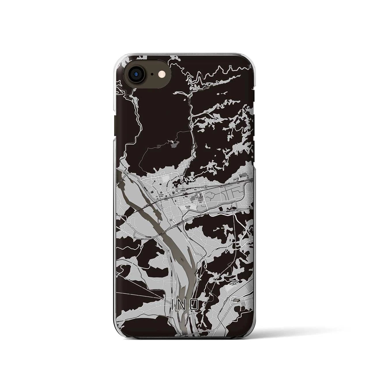 【伊野(高知県)】地図柄iPhoneケース(クリアタイプ)