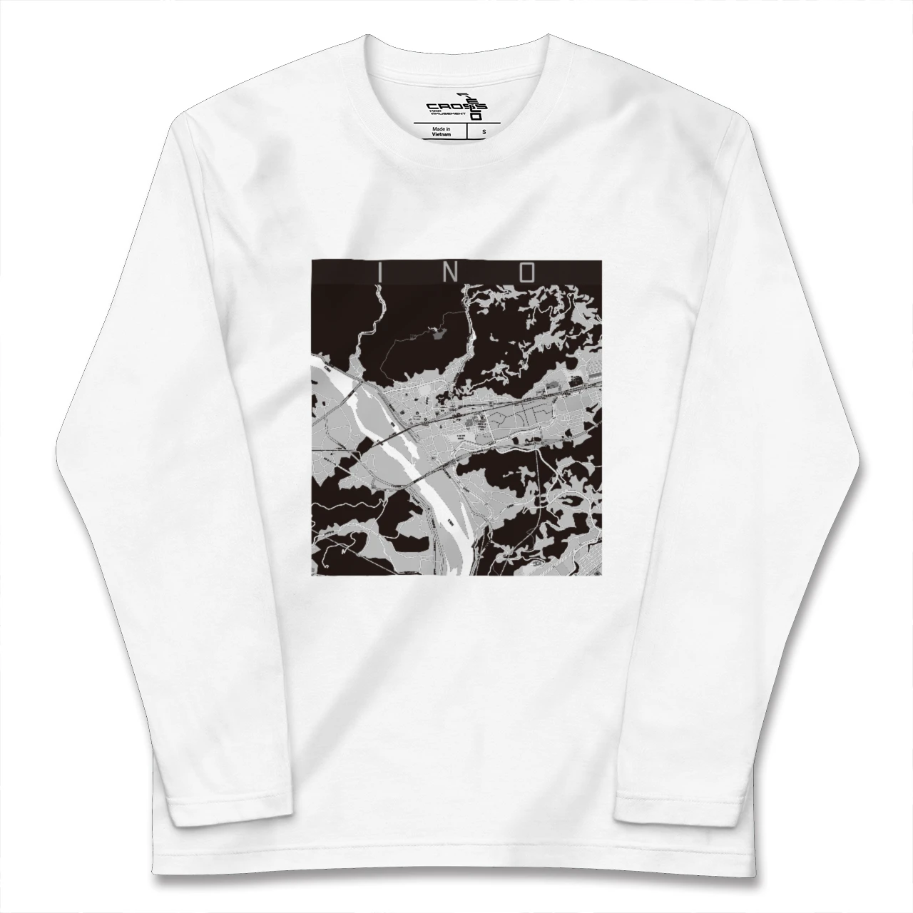 【伊野(高知県)】地図柄ロングスリーブTシャツ