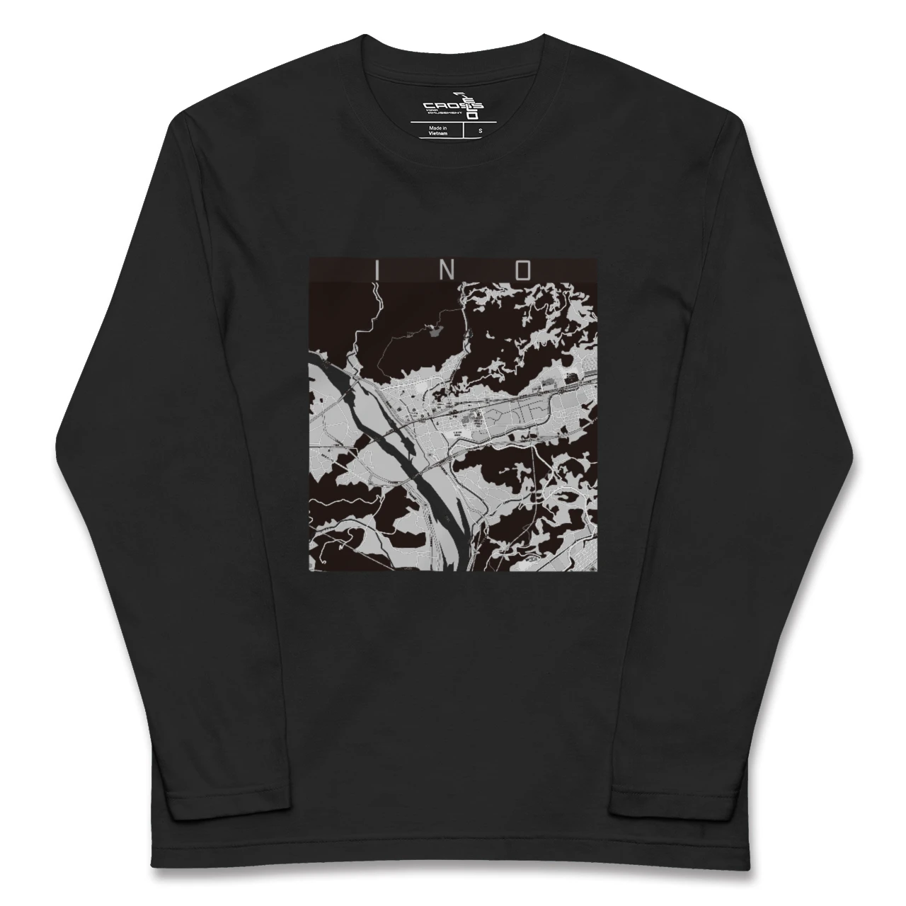 【伊野(高知県)】地図柄ロングスリーブTシャツ