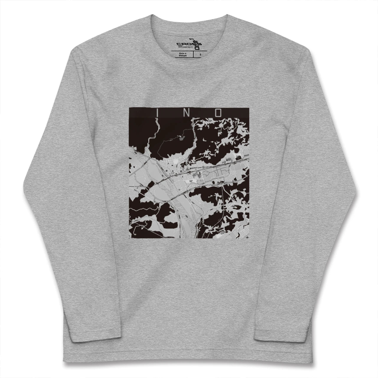 【伊野(高知県)】地図柄ロングスリーブTシャツ