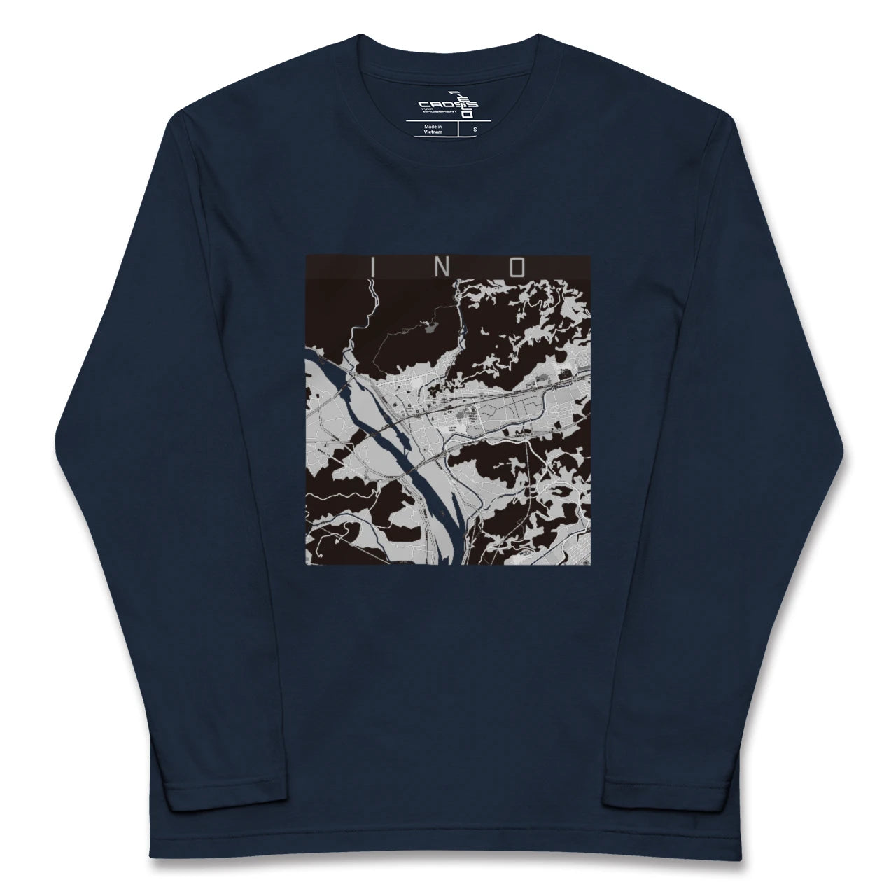 【伊野(高知県)】地図柄ロングスリーブTシャツ