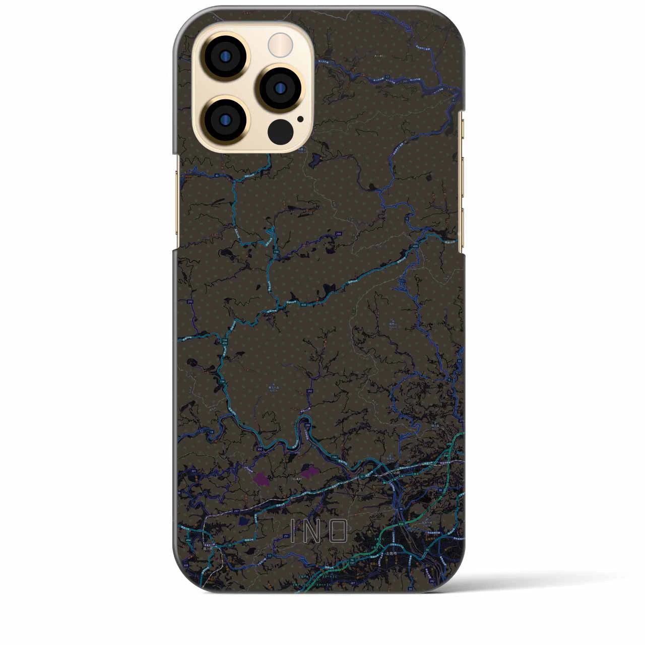 【いの(高知県)】地図柄iPhoneケース(バックカバータイプ)