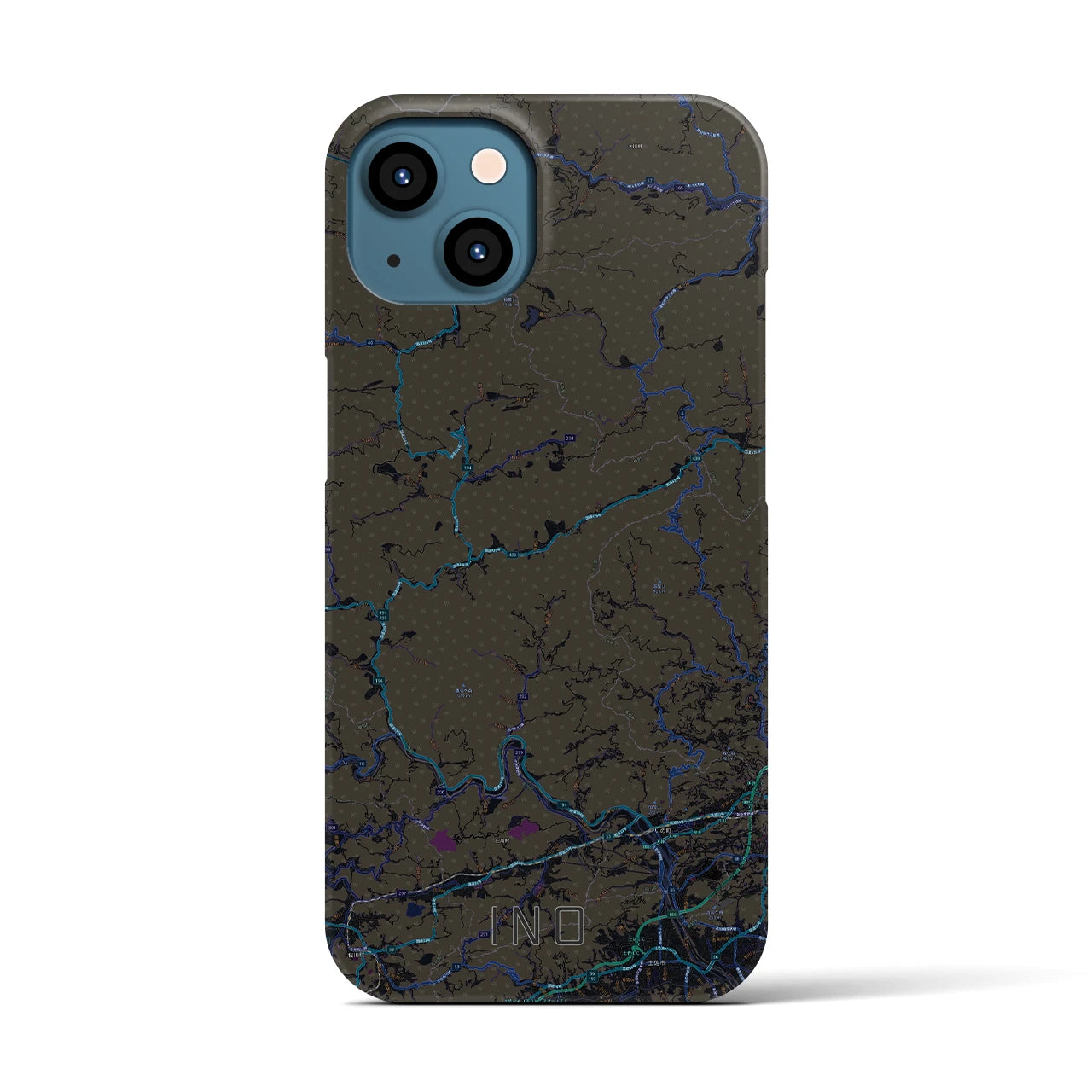 【いの(高知県)】地図柄iPhoneケース(バックカバータイプ)