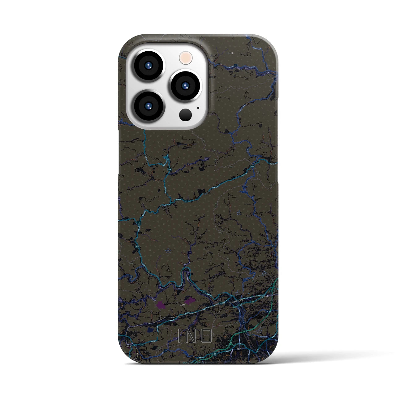 【いの(高知県)】地図柄iPhoneケース(バックカバータイプ)