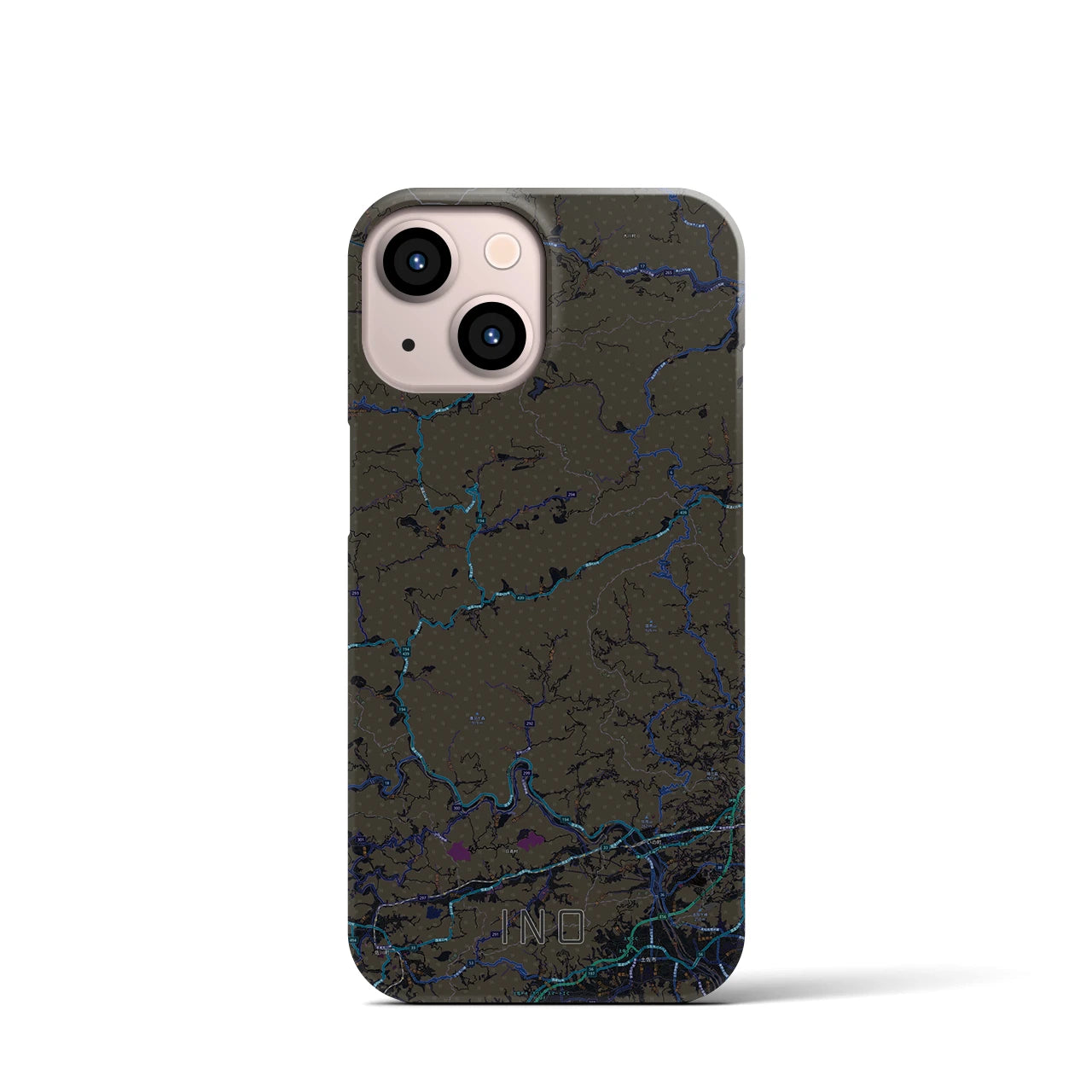 【いの(高知県)】地図柄iPhoneケース(バックカバータイプ)