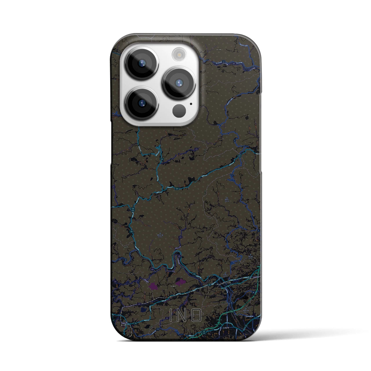 【いの(高知県)】地図柄iPhoneケース(バックカバータイプ)