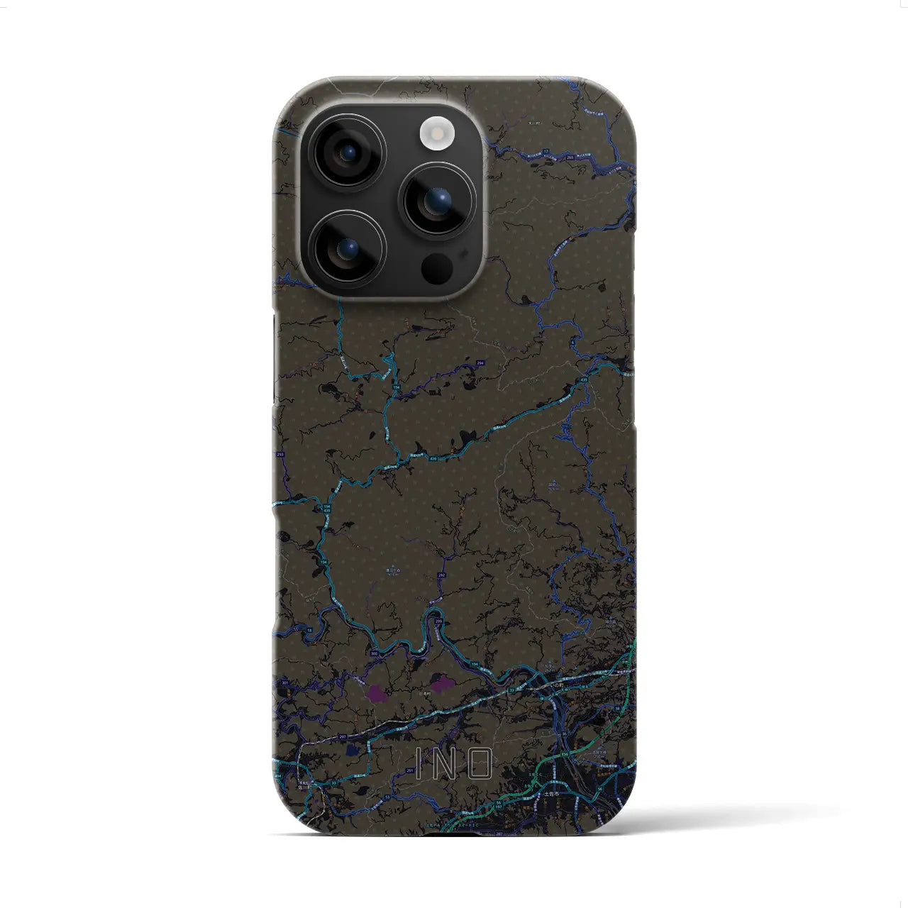 【いの(高知県)】地図柄iPhoneケース(バックカバータイプ)