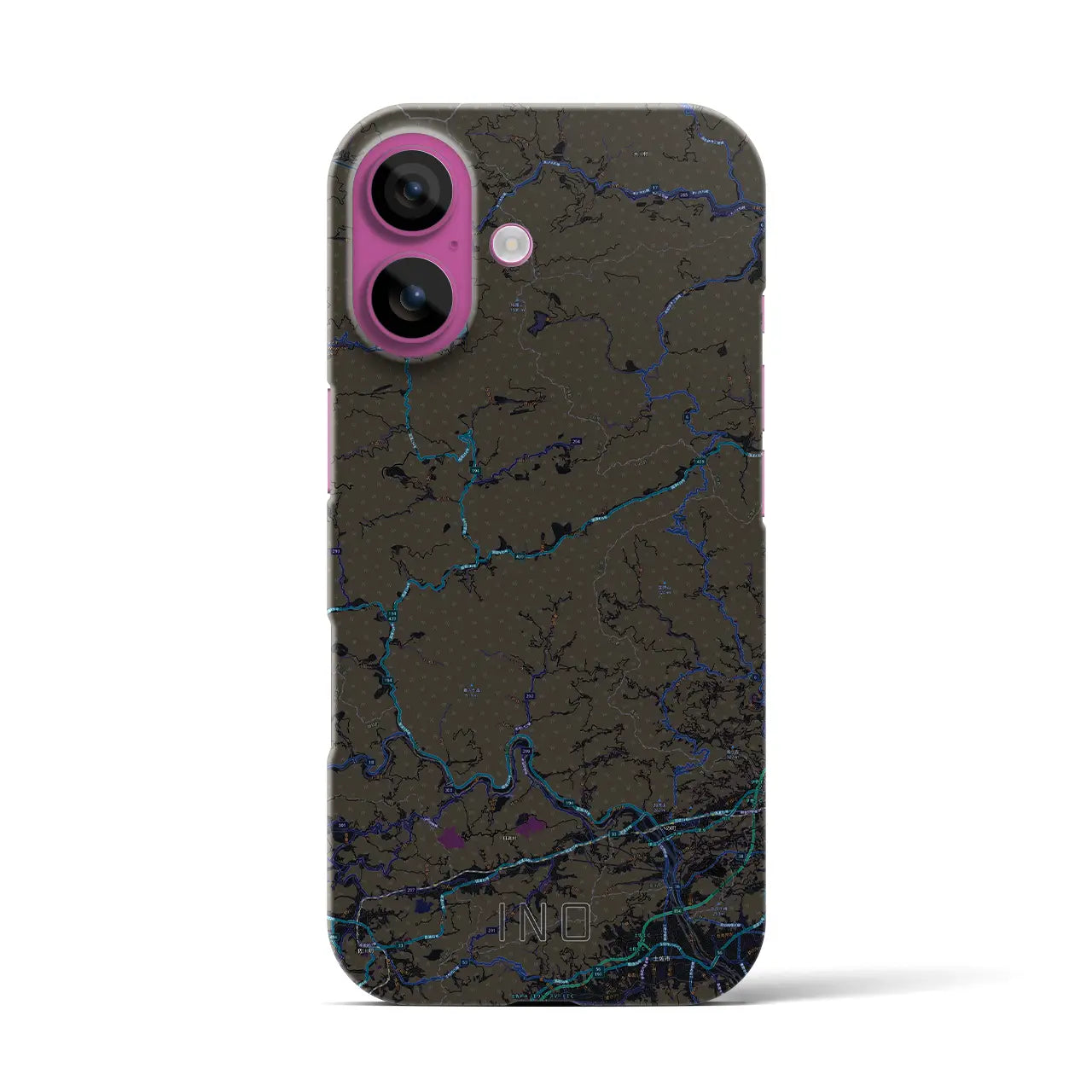 【いの(高知県)】地図柄iPhoneケース(バックカバータイプ)
