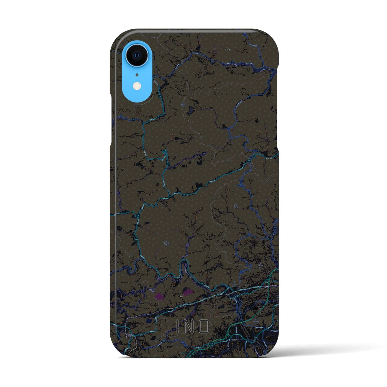 【いの(高知県)】地図柄iPhoneケース(バックカバータイプ)