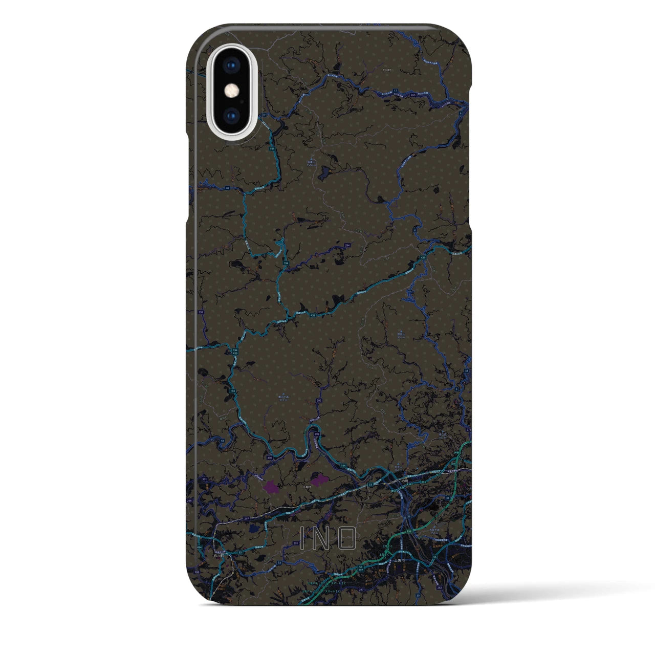 【いの(高知県)】地図柄iPhoneケース(バックカバータイプ)