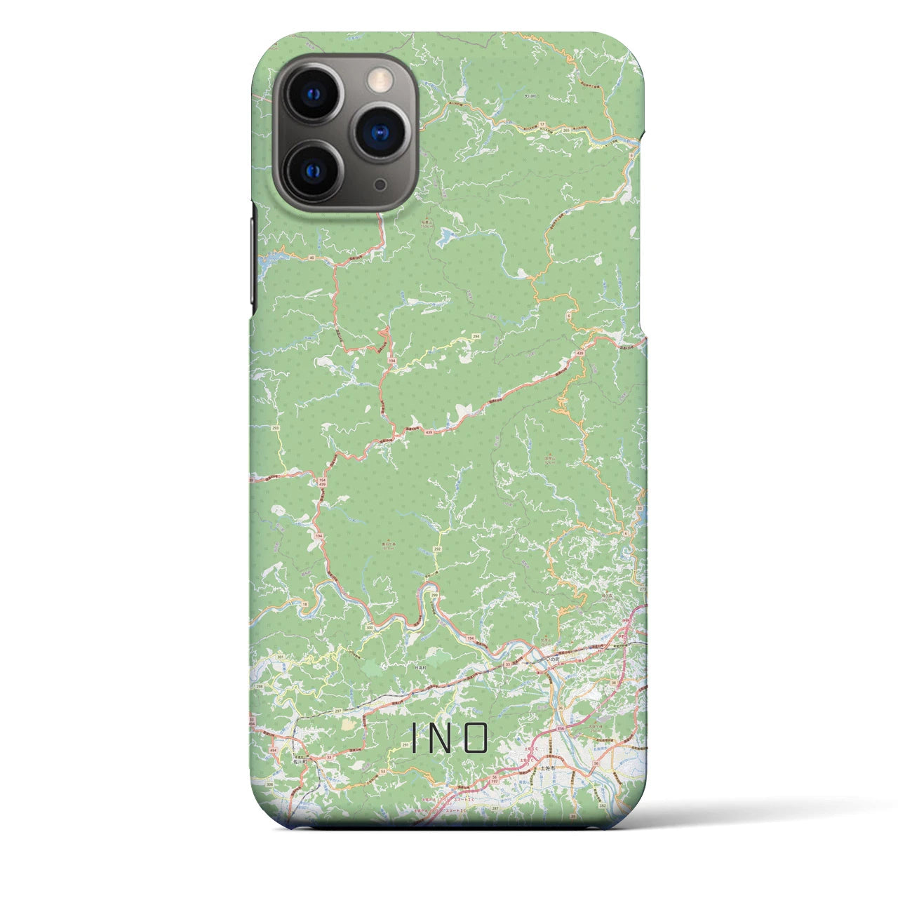 【いの(高知県)】地図柄iPhoneケース(バックカバータイプ)