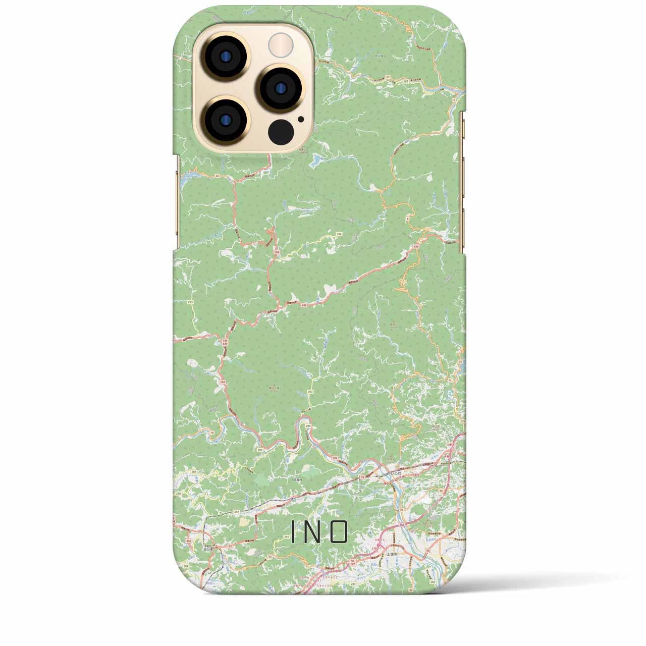 【いの(高知県)】地図柄iPhoneケース(バックカバータイプ)