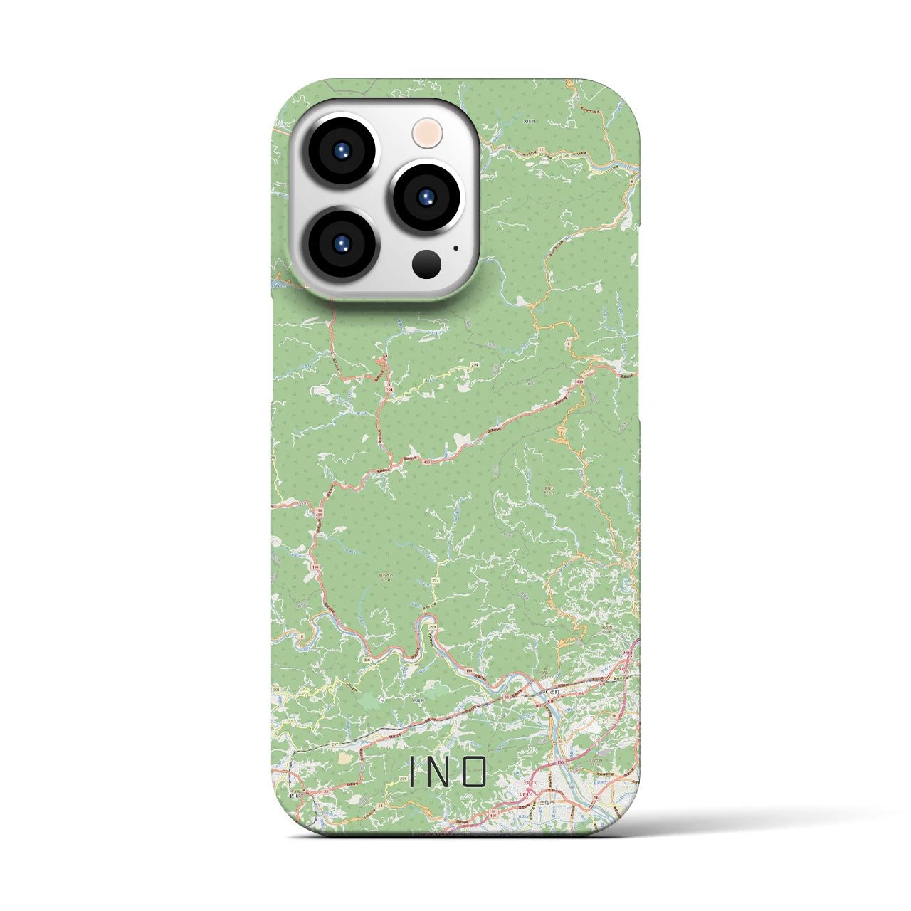 【いの(高知県)】地図柄iPhoneケース(バックカバータイプ)