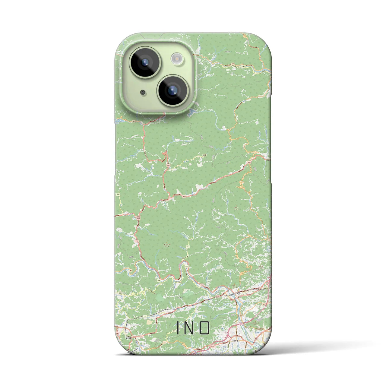 【いの(高知県)】地図柄iPhoneケース(バックカバータイプ)