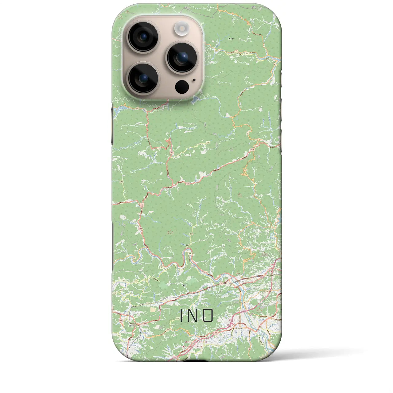 【いの(高知県)】地図柄iPhoneケース(バックカバータイプ)