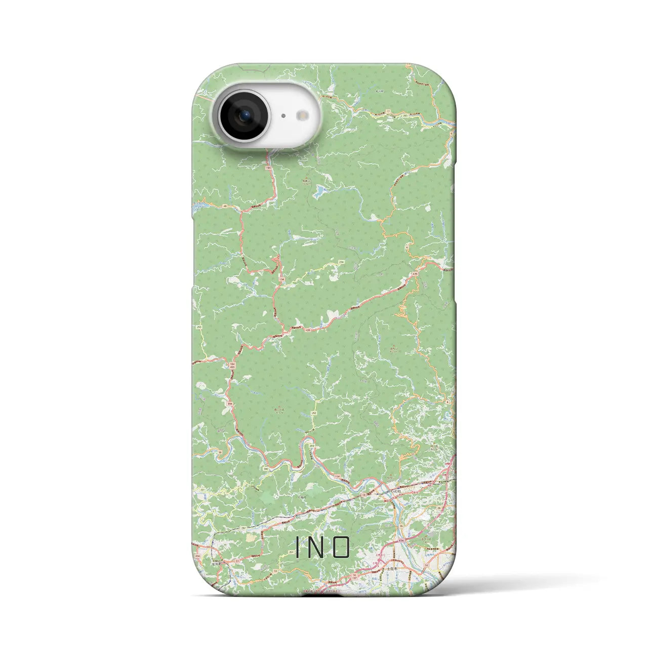 【いの(高知県)】地図柄iPhoneケース(バックカバータイプ)