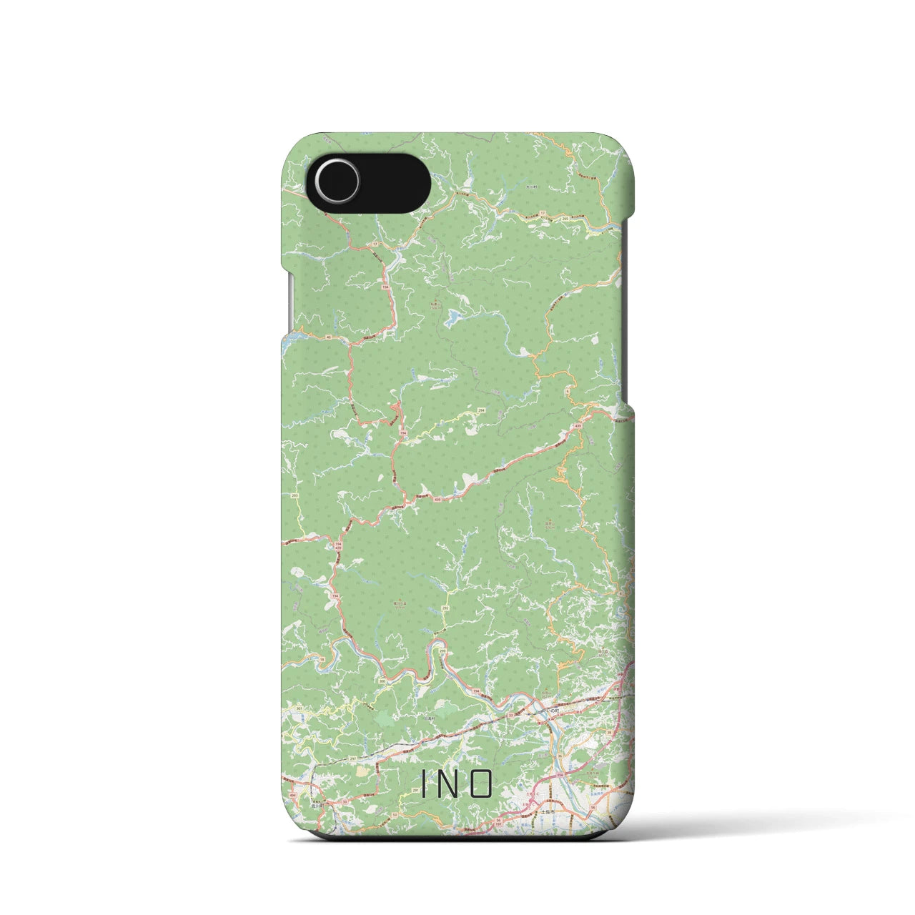 【いの(高知県)】地図柄iPhoneケース(バックカバータイプ)
