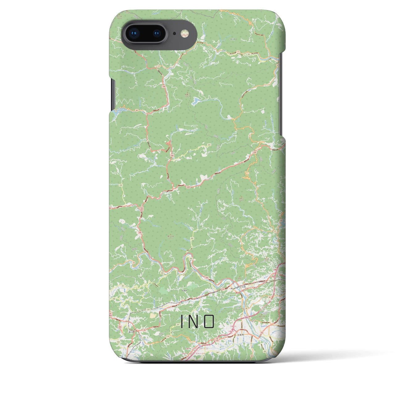 【いの(高知県)】地図柄iPhoneケース(バックカバータイプ)