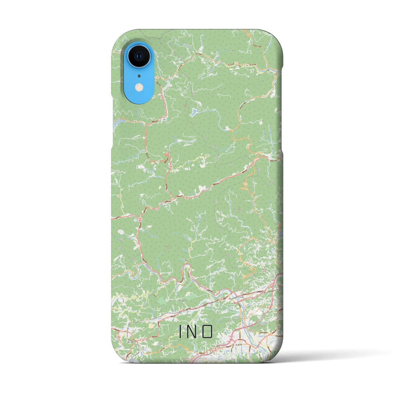 【いの(高知県)】地図柄iPhoneケース(バックカバータイプ)