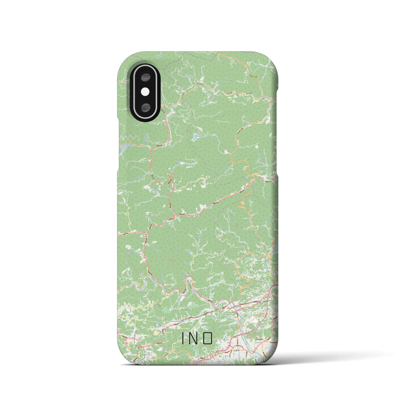 【いの(高知県)】地図柄iPhoneケース(バックカバータイプ)