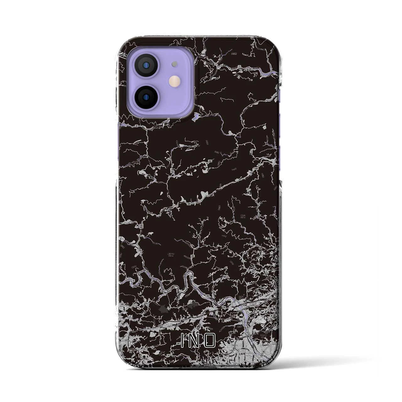 【いの(高知県)】地図柄iPhoneケース(クリアタイプ)