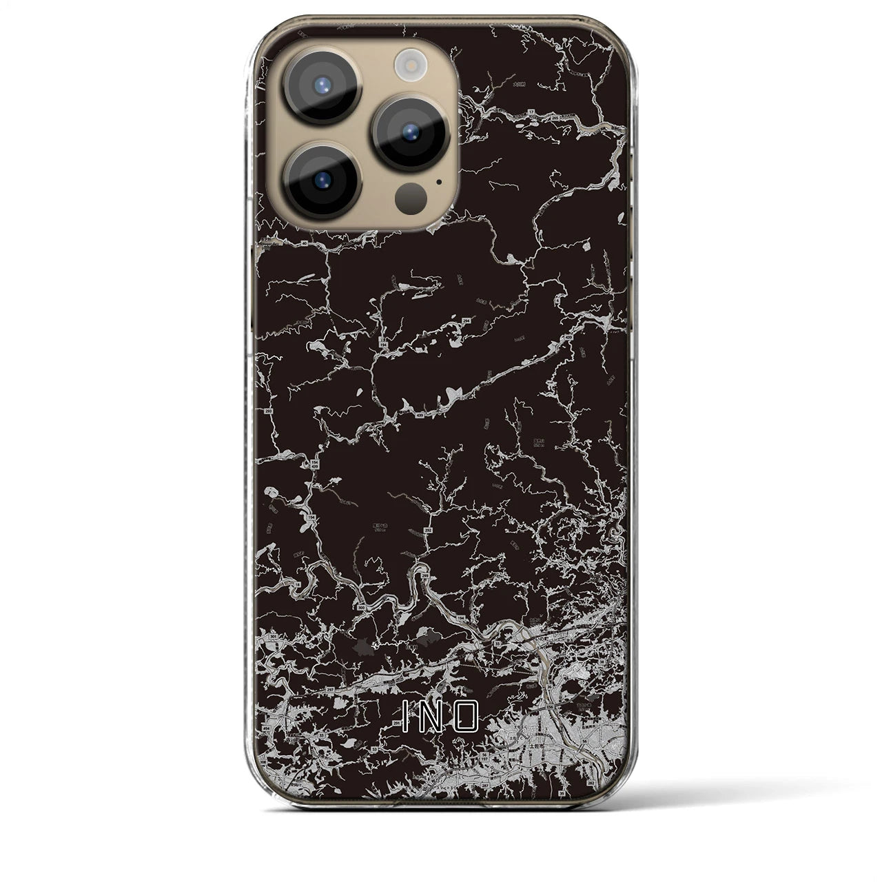 【いの(高知県)】地図柄iPhoneケース(クリアタイプ)