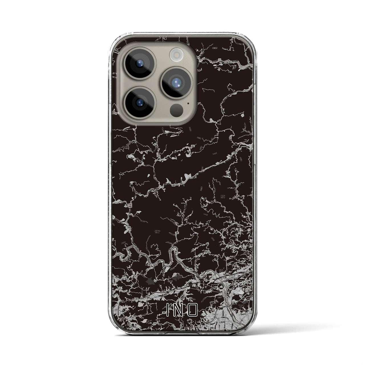 【いの(高知県)】地図柄iPhoneケース(クリアタイプ)