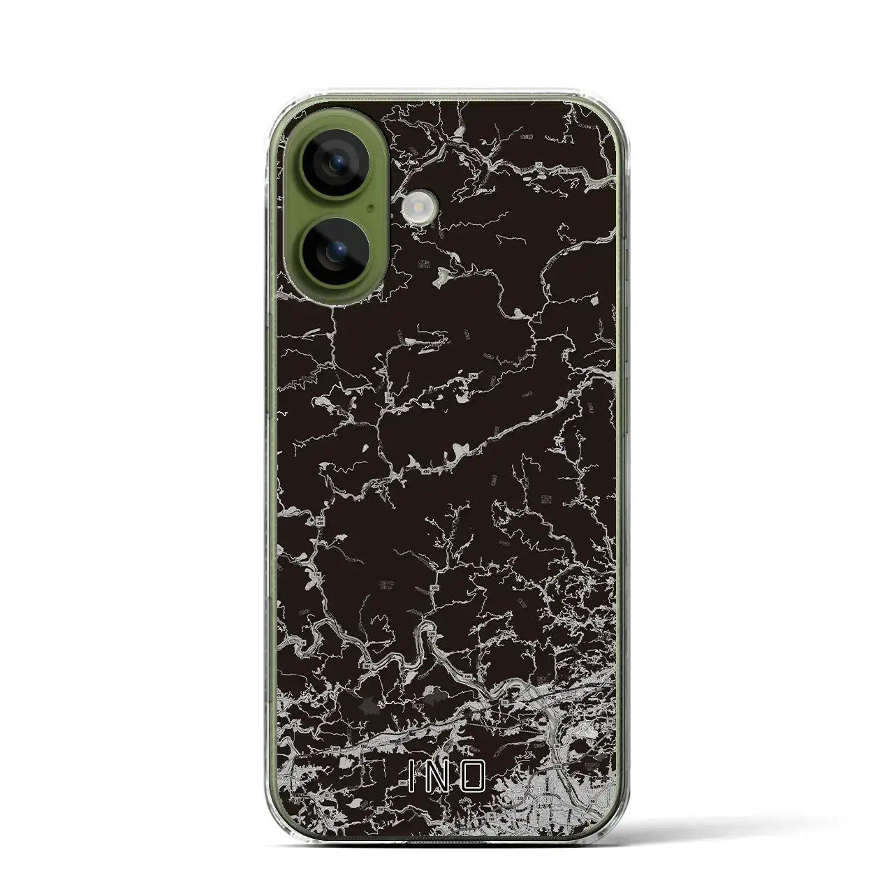 【いの(高知県)】地図柄iPhoneケース(クリアタイプ)