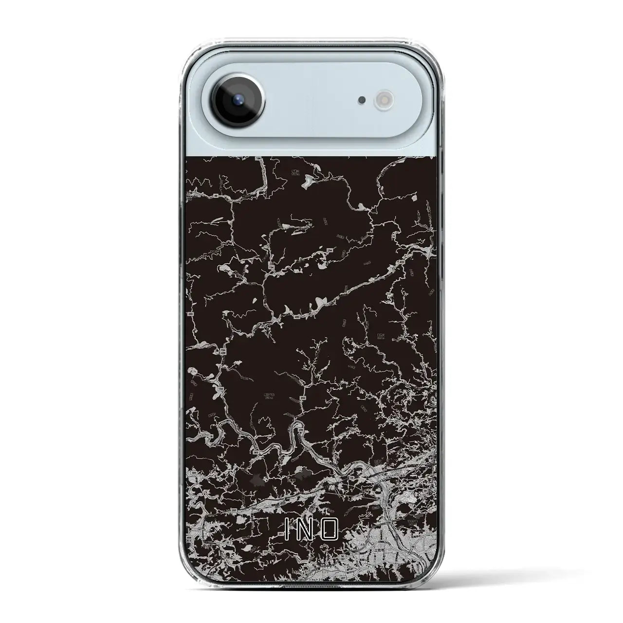 【いの(高知県)】地図柄iPhoneケース(クリアタイプ)