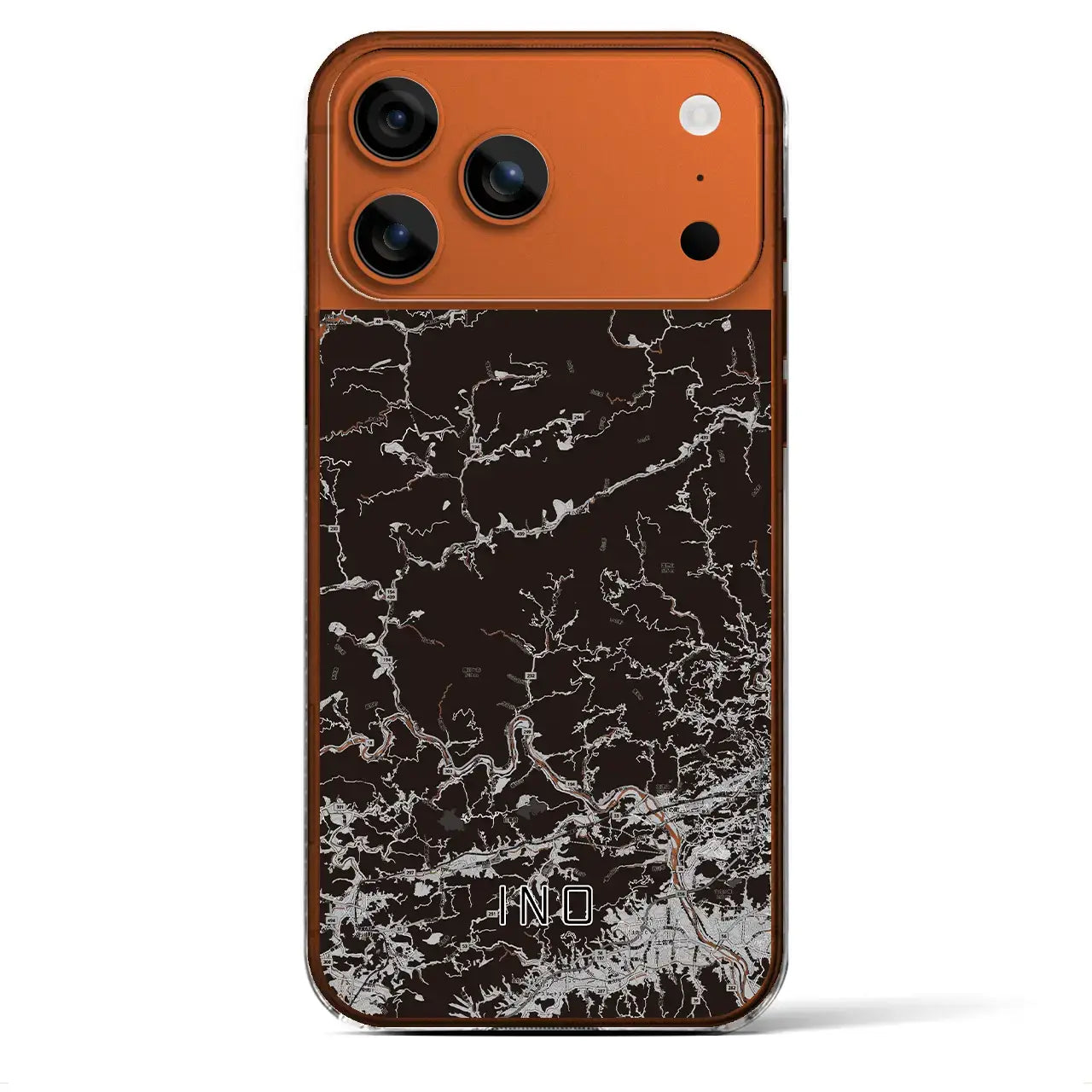 【いの(高知県)】地図柄iPhoneケース(クリアタイプ)モノトーン・iPhone 17 Pro Max 用