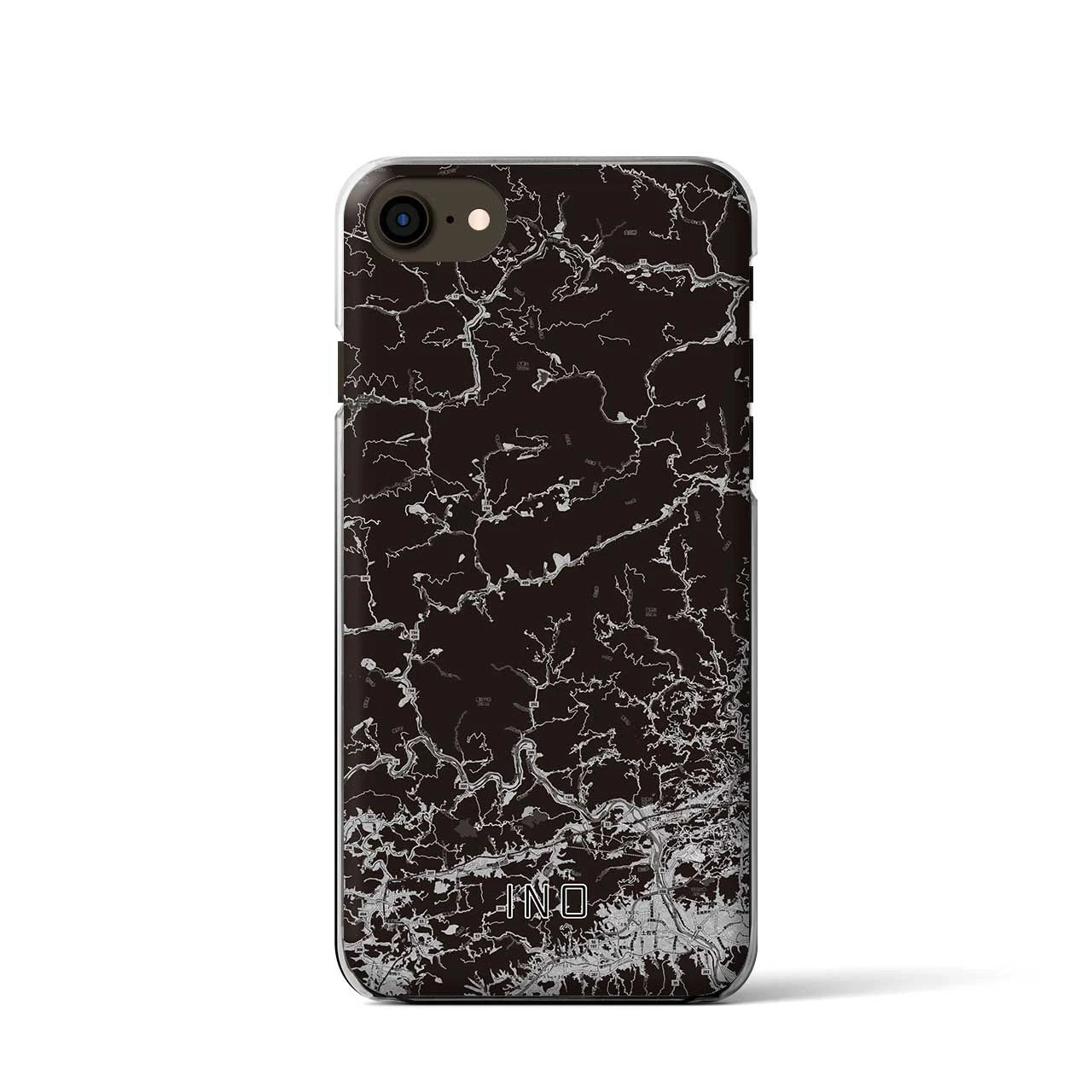 【いの(高知県)】地図柄iPhoneケース(クリアタイプ)