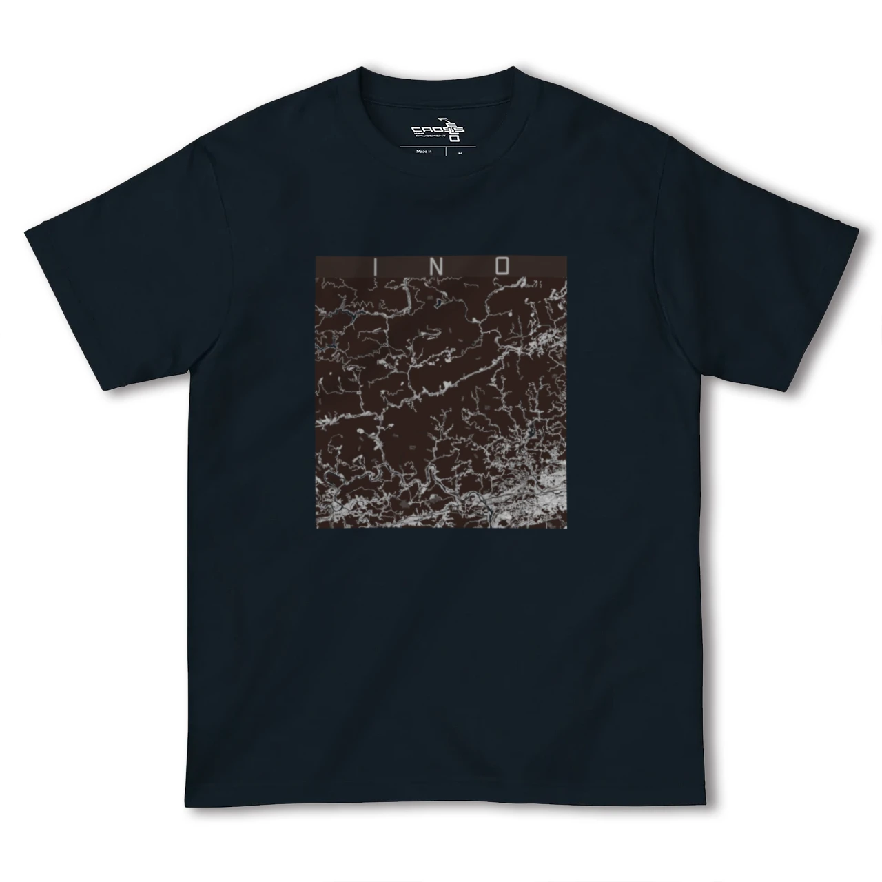 【いの(高知県)】地図柄ヘビーウェイトTシャツ