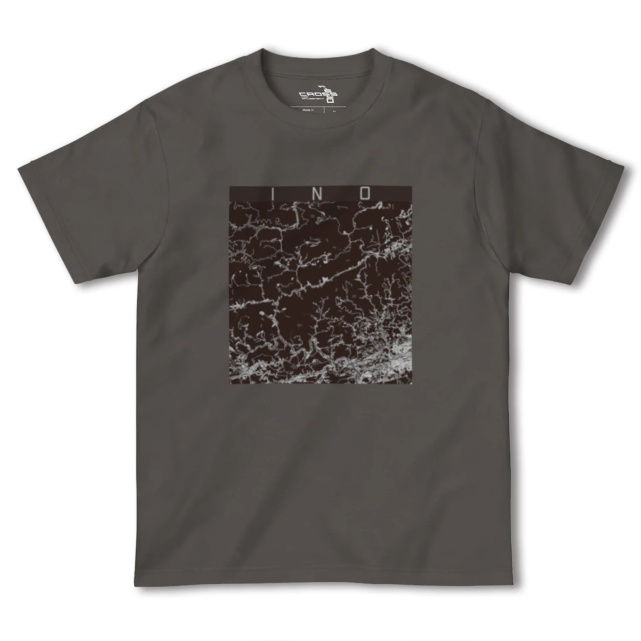 【いの(高知県)】地図柄ヘビーウェイトTシャツ