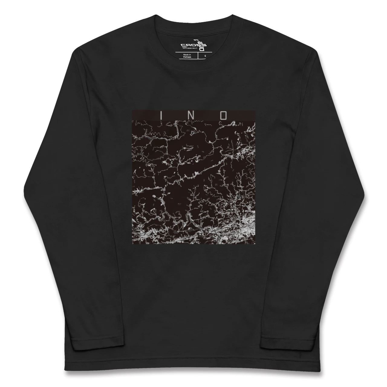 【いの(高知県)】地図柄ロングスリーブTシャツ