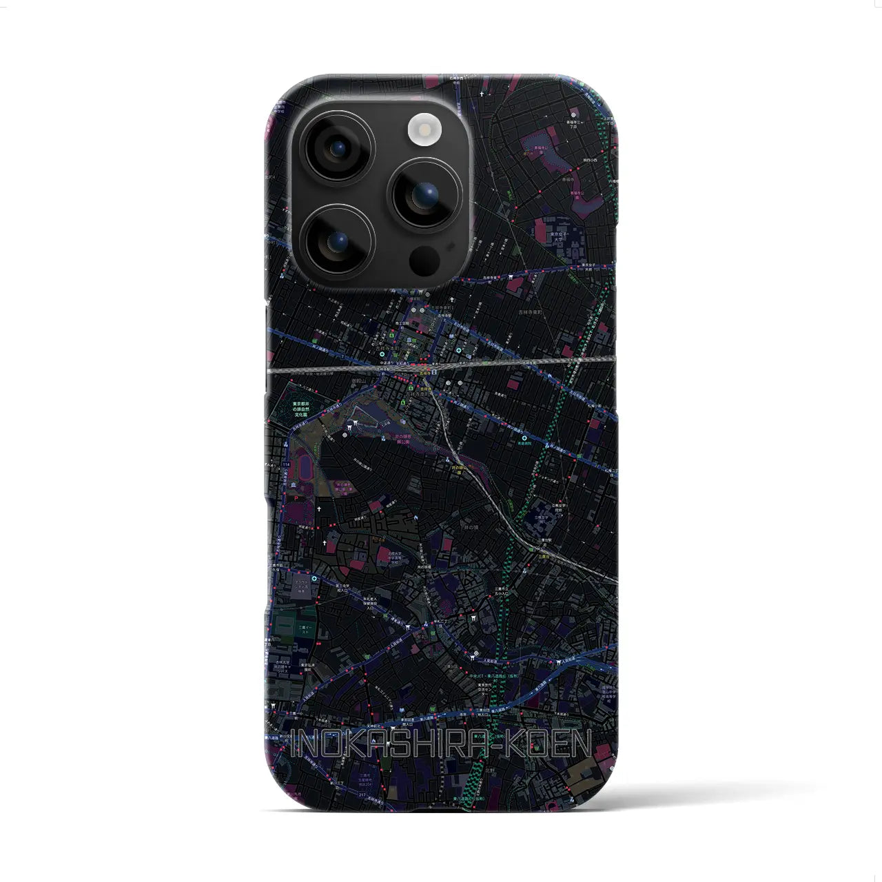 【井の頭公園(東京都)】地図柄iPhoneケース(バックカバータイプ)