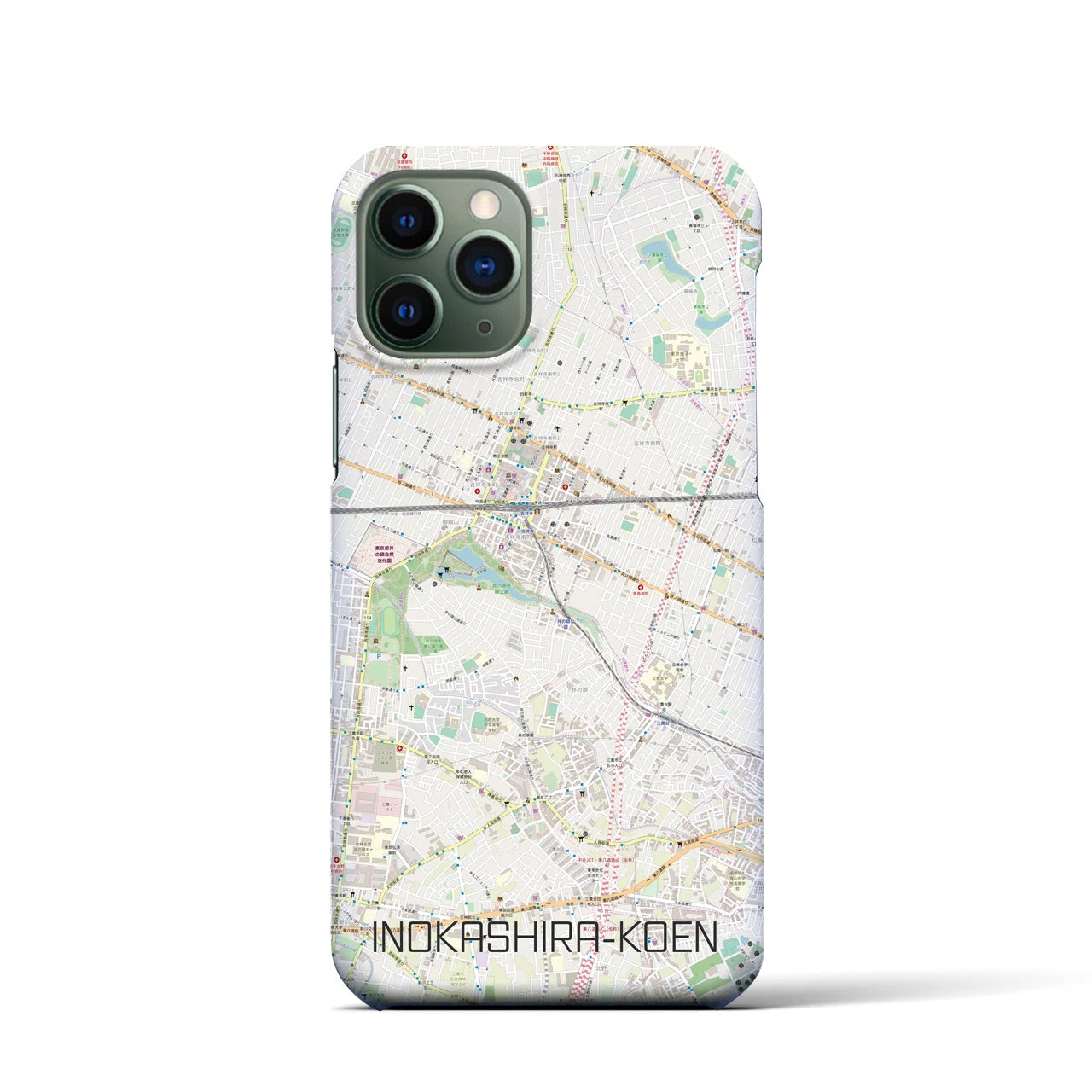 【井の頭公園(東京都)】地図柄iPhoneケース(バックカバータイプ)