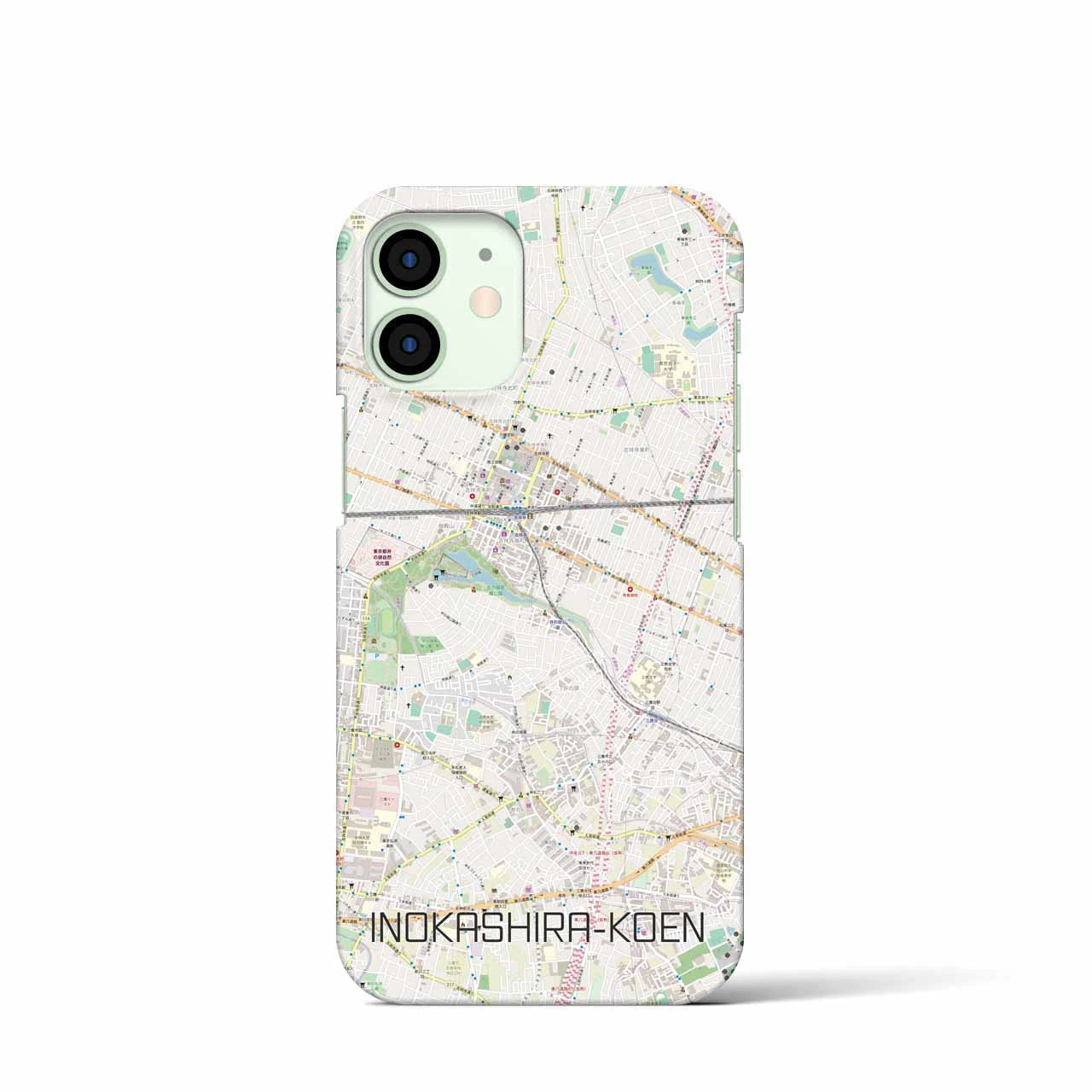 【井の頭公園(東京都)】地図柄iPhoneケース(バックカバータイプ)