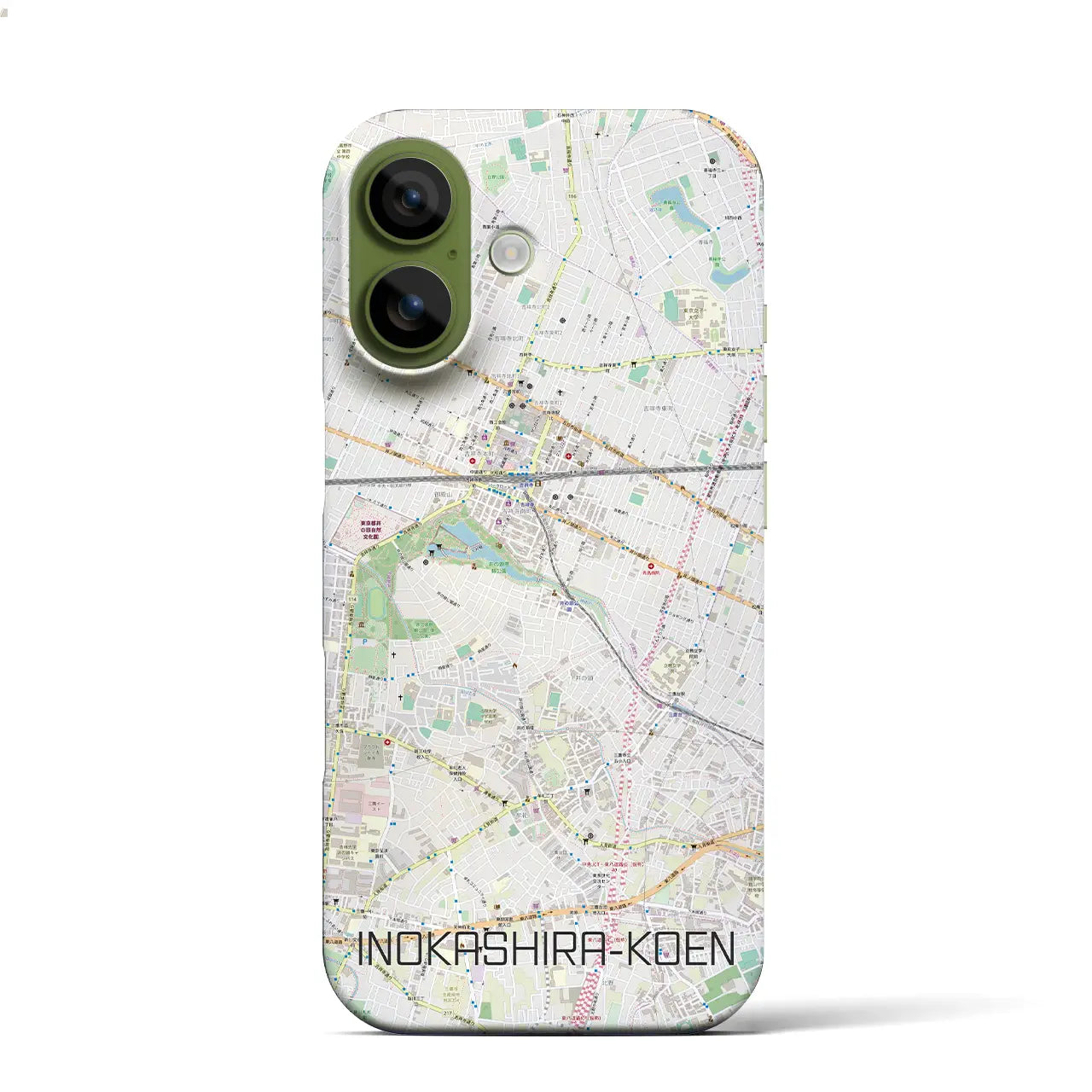 【井の頭公園(東京都)】地図柄iPhoneケース(バックカバータイプ)