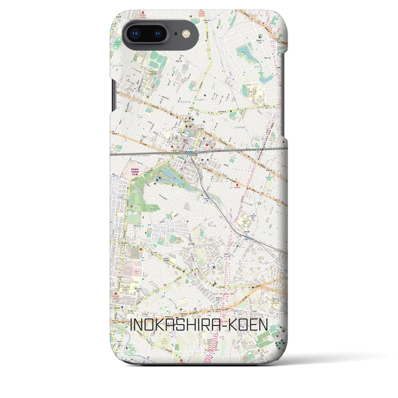 【井の頭公園(東京都)】地図柄iPhoneケース(バックカバータイプ)