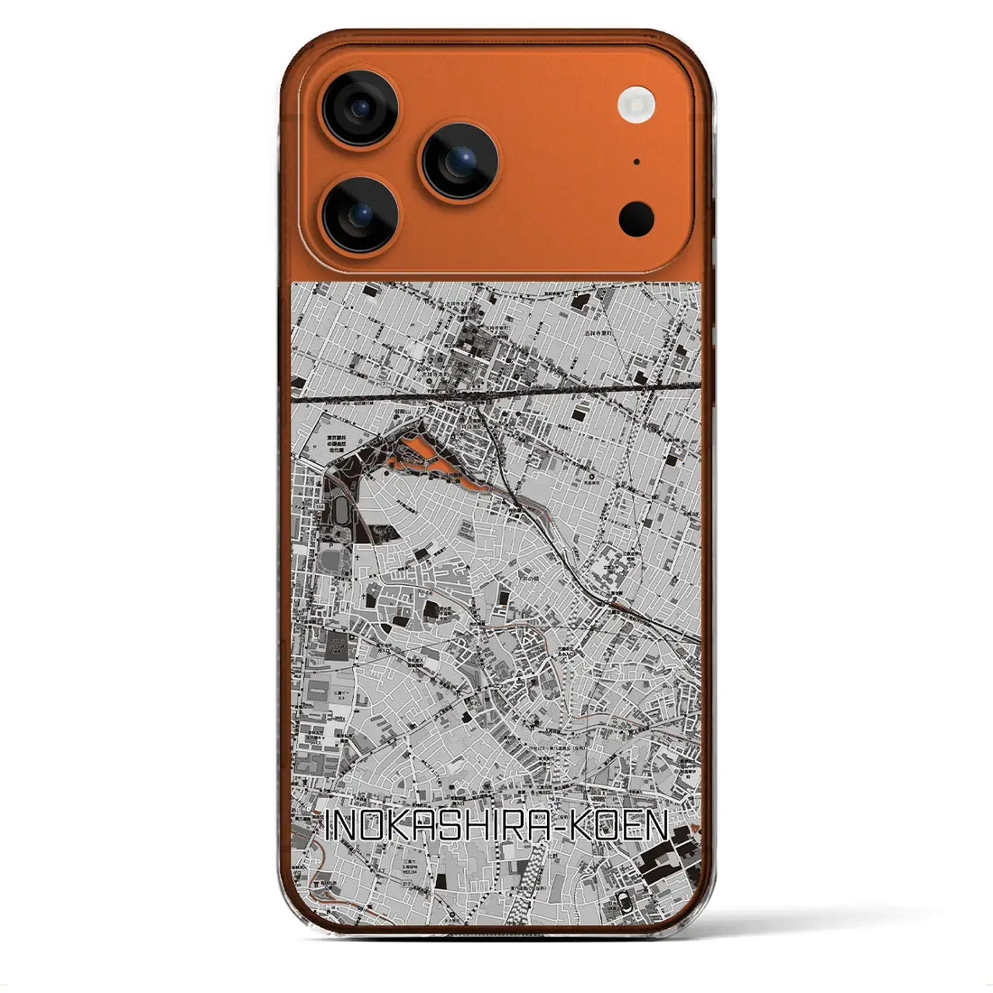 【井の頭公園(東京都)】地図柄iPhoneケース(クリアタイプ)