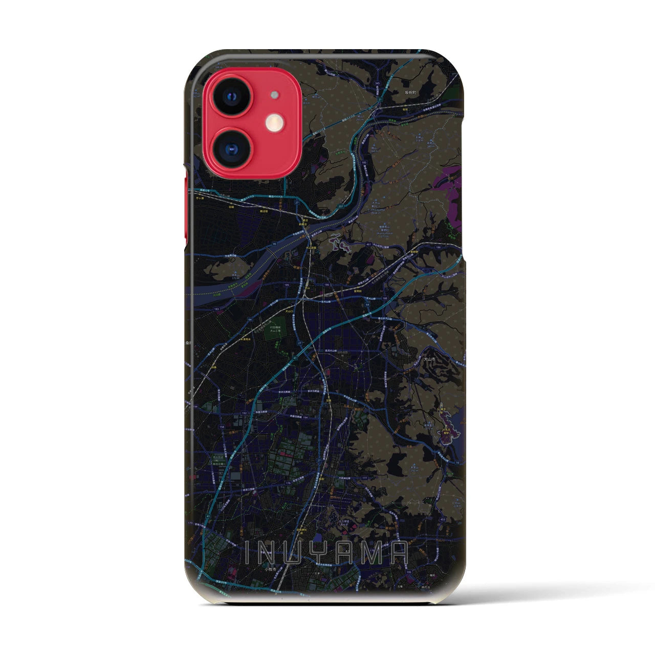 【犬山(愛知県)】地図柄iPhoneケース(バックカバータイプ)