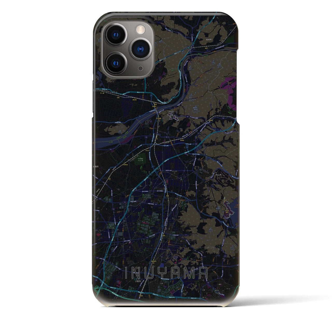 【犬山(愛知県)】地図柄iPhoneケース(バックカバータイプ)