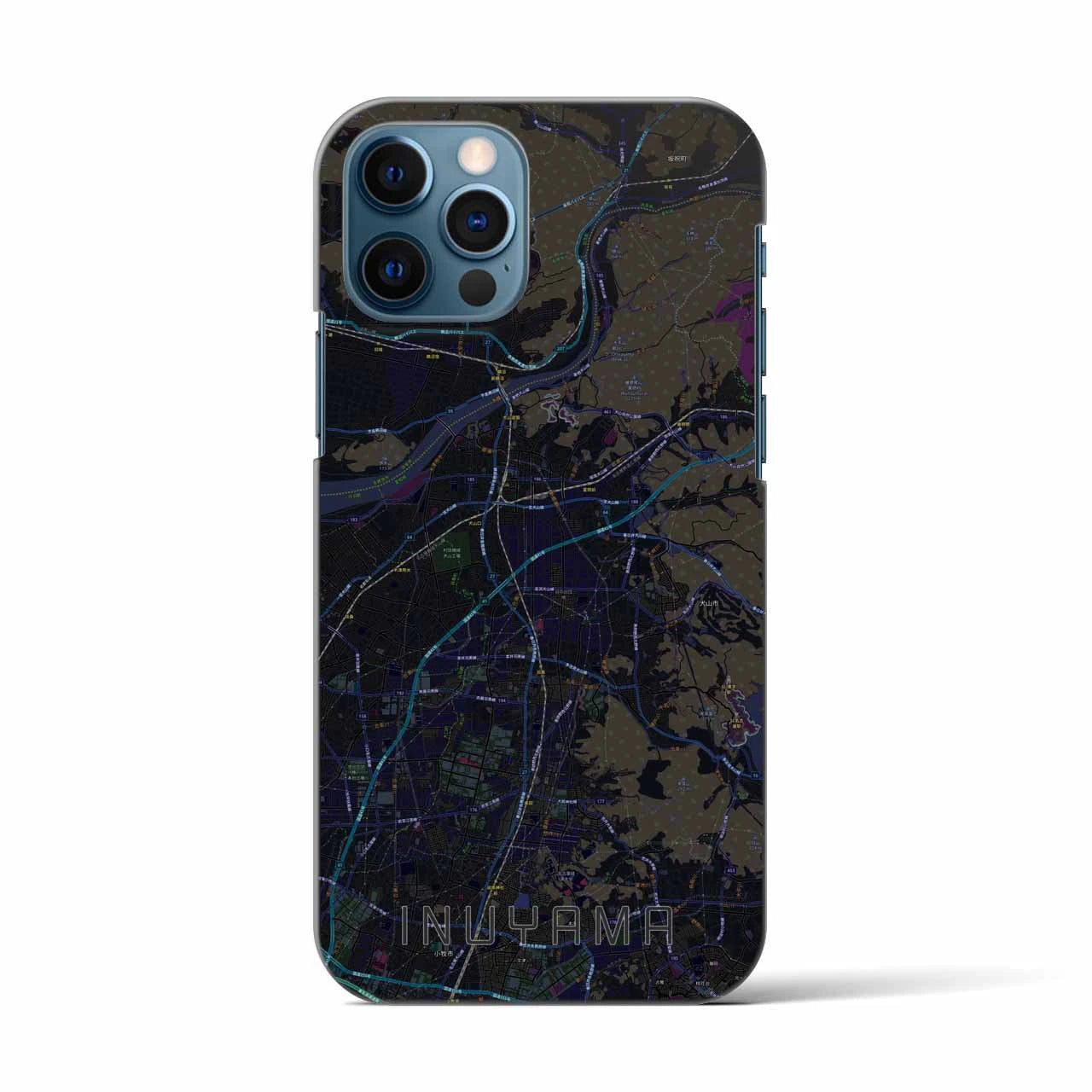 【犬山(愛知県)】地図柄iPhoneケース(バックカバータイプ)