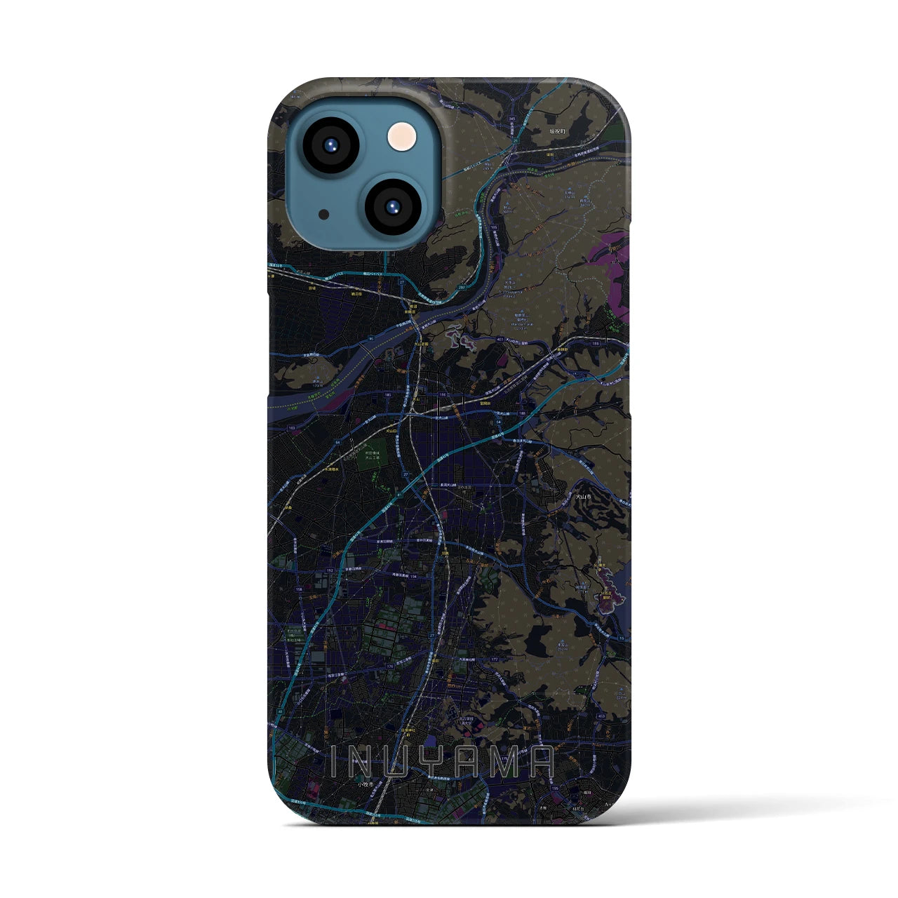 【犬山(愛知県)】地図柄iPhoneケース(バックカバータイプ)