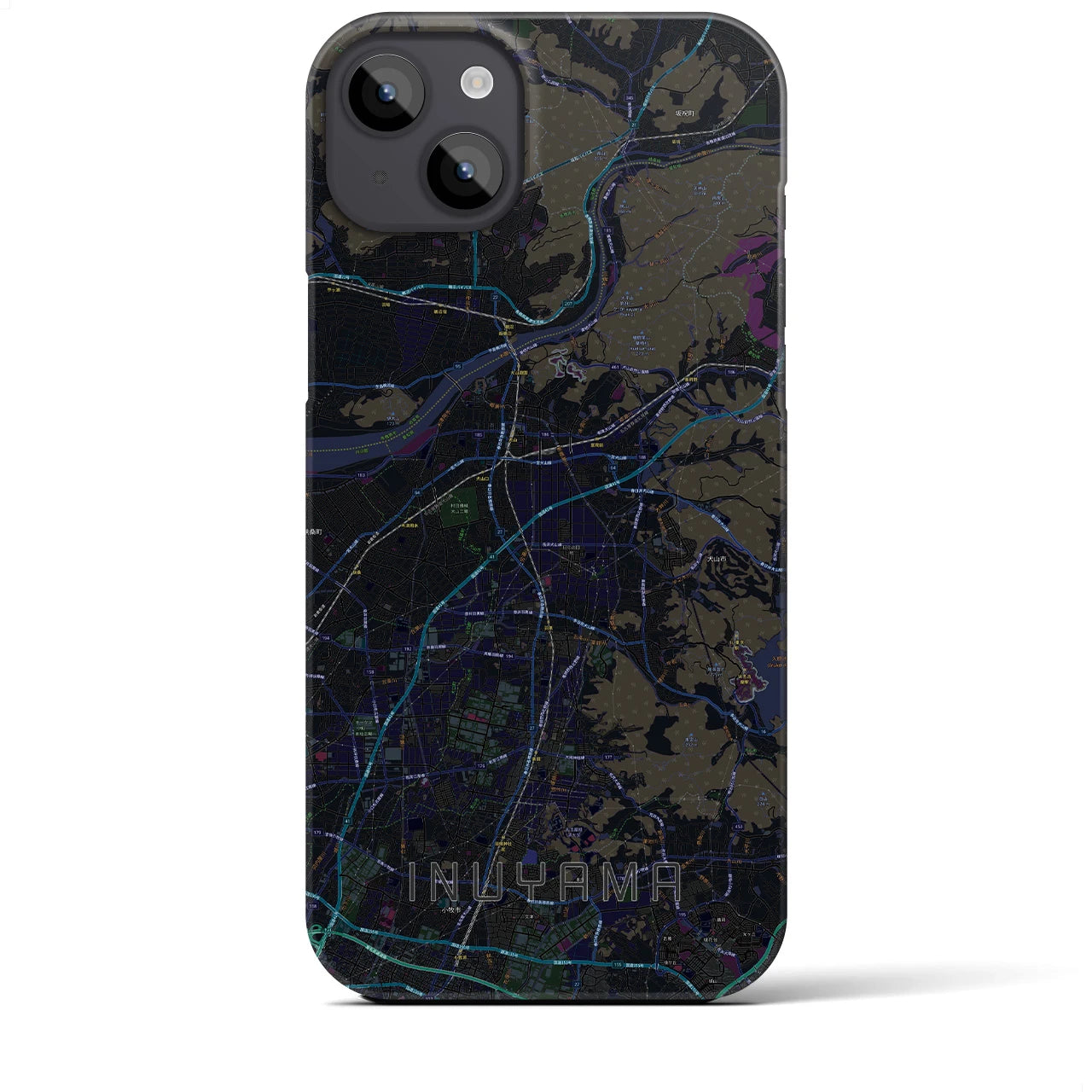 【犬山(愛知県)】地図柄iPhoneケース(バックカバータイプ)