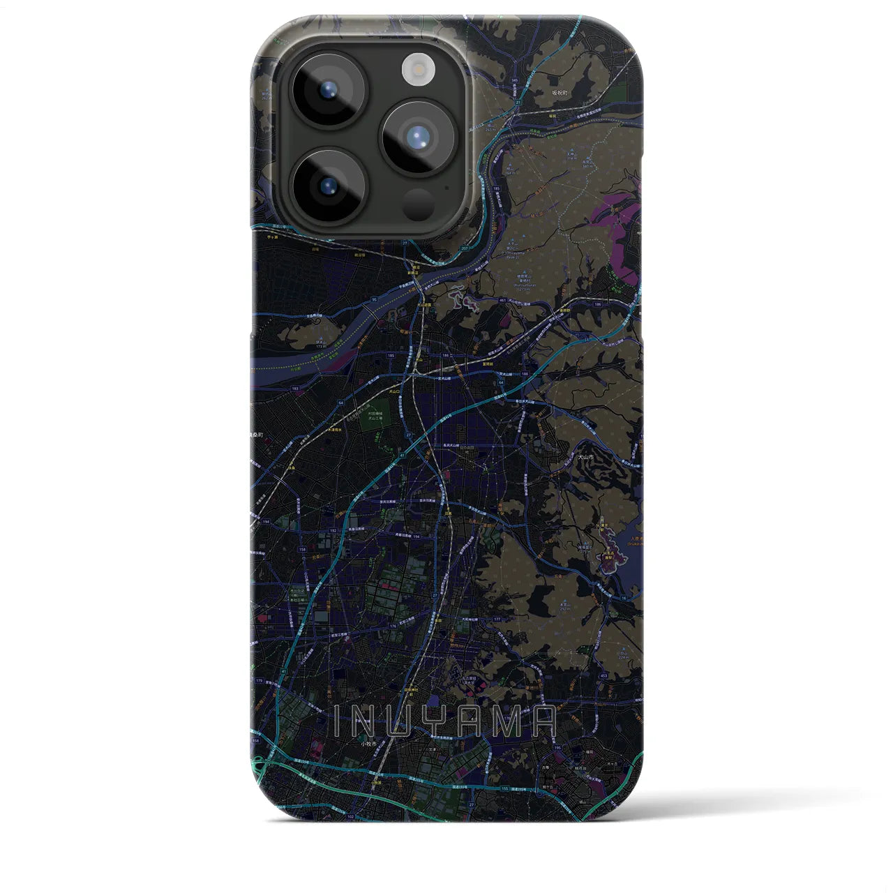 【犬山(愛知県)】地図柄iPhoneケース(バックカバータイプ)