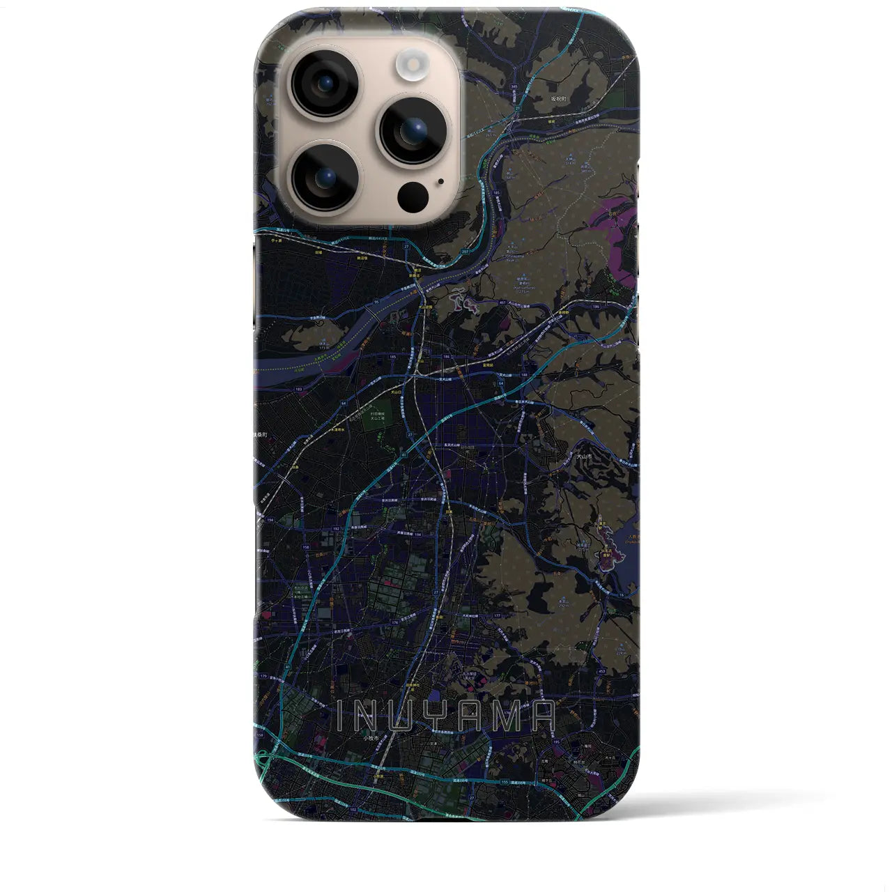 【犬山(愛知県)】地図柄iPhoneケース(バックカバータイプ)