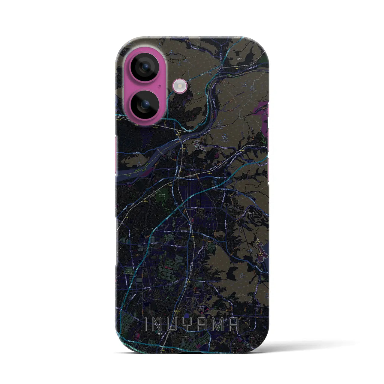 【犬山(愛知県)】地図柄iPhoneケース(バックカバータイプ)