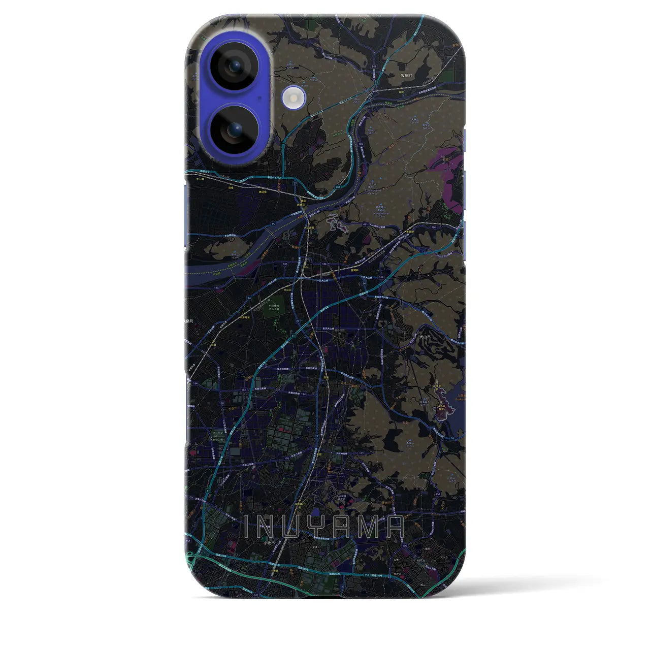 【犬山(愛知県)】地図柄iPhoneケース(バックカバータイプ)