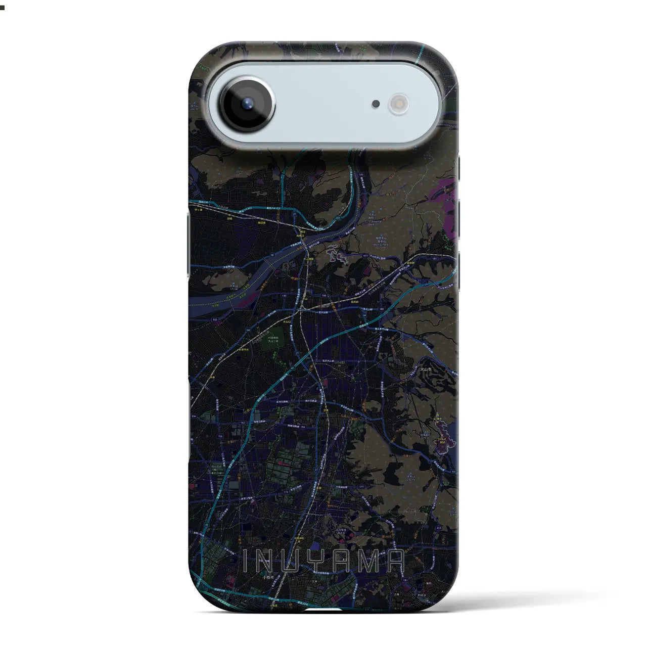 【犬山(愛知県)】地図柄iPhoneケース(バックカバータイプ)